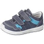 Blaue RICOSTA PEPINO Low Sneaker mit Klettverschluss in Normalweite aus Leder für Kinder Größe 23 