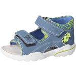Blaue RICOSTA PEPINO Outdoor-Sandalen mit Klettverschluss in Breitweite aus Leder für Kinder Größe 28 für den für den Sommer 