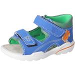Blaue RICOSTA PEPINO Outdoor-Sandalen mit Klettverschluss in Breitweite aus Leder für Kinder Größe 28 für den für den Sommer 