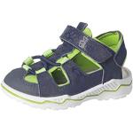 Reduzierte Blaue RICOSTA PEPINO Outdoor-Sandalen mit Klettverschluss in Breitweite aus Leder für Kinder Größe 27 für den für den Sommer 