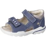 Blaue RICOSTA PEPINO Outdoor-Sandalen mit Klettverschluss in Breitweite aus Leder für Kinder Größe 25 für den für den Sommer 