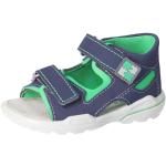 Neongrüne RICOSTA Outdoor-Sandalen mit Klettverschluss in Breitweite aus Leder für Jungen Größe 26 für den für den Sommer 