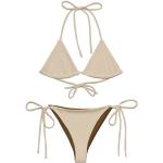 Bestickte Nachhaltige String Bikinis aus Polyester für Damen Größe XS für den für den Sommer 
