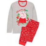 Rote Karo Langärmelige Peppa Wutz Damenlongpullover & Damenlongpullis mit Schweinemotiv Größe XL Weihnachten 