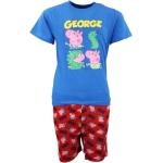 Blaue Motiv Peppa Wutz Kinderschlafanzüge & Kinderpyjamas mit Schweinemotiv aus Baumwolle für Jungen Größe 104 