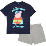 Marineblaue Peppa Wutz Kinderschlafanzüge & Kinderpyjamas mit Schweinemotiv 