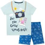 Blaue Peppa Wutz Kurze Kinderschlafanzüge mit Schweinemotiv für Jungen Größe 104 