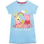Reduzierte Hellblaue Peppa Wutz Kindernachthemden & Kindernachtkleider mit Schweinemotiv für Mädchen Größe 116 für den für den Sommer 