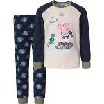 Reduzierte Dunkelblaue Motiv Peppa Wutz Lange Kinderschlafanzüge mit Schweinemotiv aus Baumwolle trocknergeeignet für Babys Größe 110 