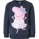 Reduzierte Dunkelblaue Peppa Wutz Kindersweatshirts mit Schweinemotiv aus Jersey für Mädchen Größe 134 