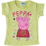 Gelbe Motiv Peppa Wutz Kinder T-Shirts mit Schweinemotiv aus Baumwolle für Mädchen Größe 116 