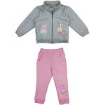 Peppa Pig Trainingsanzug innen flauschig rosa/grau Mädchen Kleinkinder