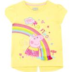 Gelbe Blumenmuster Peppa Wutz Printed Shirts für Kinder & Druck-Shirts für Kinder mit Schweinemotiv mit Glitzer für Mädchen Größe 122 