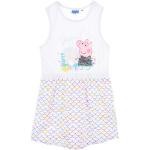 Weiße Motiv Peppa Wutz Kinderkleider mit Schweinemotiv mit Pailletten aus Baumwolle trocknergeeignet für Mädchen Größe 110 für den für den Sommer 
