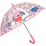 Rosa Peppa Wutz Durchsichtige Regenschirme für Kinder mit Schweinemotiv für Mädchen 