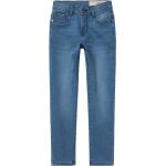 Dunkelblaue Skinny Jeans für Kinder mit Knopf aus Denim Größe 146 