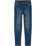 Hellblaue Skinny Jeans für Kinder aus Baumwolle für Mädchen Größe 164 