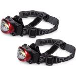Perel Paar-Set 3W LED Stirnlampen Kopflampen hell für Wandern, Trekking, Camping, Jagd