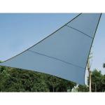 PEREL Sonnensegel, kleines dreieckiges 5,6m² Sonnenschutz-Segel Blau Terrassen-Überdachung & Balkon, grau, Blaugrau