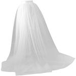 Weiße Maxi Maxiröcke aus Mesh maschinenwaschbar für Damen Einheitsgröße 