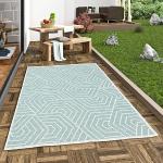 Mintgrüne Moderne Pergamon Outdoor-Teppiche & Balkonteppiche aus Polypropylen 