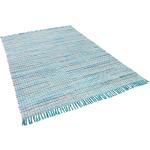 Blaue Moderne Pergamon Kelim Teppiche aus Baumwolle 