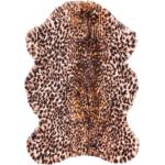 Braune Leo-Look Pergamon Fellteppiche mit Leopard-Motiv aus Kunstfell 