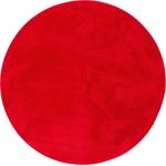 Rote Pergamon Runde Fellteppiche 200 cm aus Kunstfell 