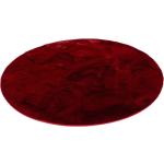 Rote Pergamon Runde Fellteppiche 80 cm aus Kunstfell 
