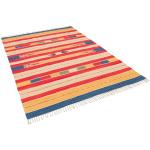 Pergamon Wollteppich »Baumwolle Natur Kelim Teppich Lina Stripes«, Rechteckig, Höhe 8 mm