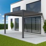 Graue Dachrinnen aus Aluminium smart home 