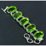 Grüne Edelstein Armbänder mit Peridot für Damen 