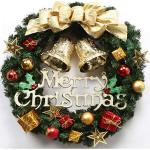 Reduzierte Weihnachtstürkränze mit Ornament-Motiv aus Kiefer 