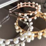 Silberne Haarreifen mit Perlen mit Echte Perle handgemacht für die Braut 