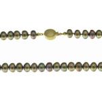 Braune Juwelier Harnisch Perlenketten matt aus Gelbgold 