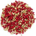 Rote Perlensets mit Weihnachts-Motiv 