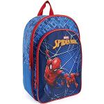 Blaue Spiderman Kindergartenrucksäcke mit Reißverschluss für Jungen klein zum Schulanfang 