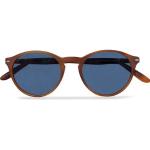 Persol 0PO3092SM Round Sunglasses Terra Di Siena/Blue Mirror