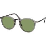 Graue Persol Runde Sonnenbrillen mit Sehstärke aus Kunststoff für Herren 