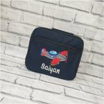 Hellblaue Bestickte Lunch Bags mit Flugzeug-Motiv 