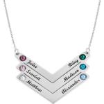 Silberne Namensketten aus Silber personalisiert für Damen 