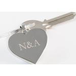Weiße Partner Schlüsselanhänger personalisiert zum Valentinstag 