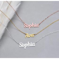Personalisierte Halskette mit Namen für Kinder | Einzigartig Geschenkidee - Gold