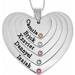 Silberne Herzketten aus Rosegold personalisiert für Damen Weihnachten 