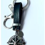 Schwarze Schlüsselanhänger & Taschenanhänger aus Leder personalisiert für Herren 
