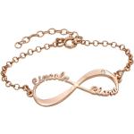 Silberne Infinity Armbänder & Unendlich Armbänder aus Silber personalisiert für Damen 