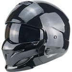 Personalisierter Motorradhelm Jethelm Mit Abnehmbarer Maske Offroad-Helm Für Männer Und Frauen Straßenrennen Motocross ATV-Helm DOT/ECE-Geprüft 1,L(57-58CM)