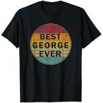 Personalisierter Name George I love George Retro Vintage Style T-Shirt