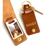 Schlüsselanhänger mit Foto aus Leder für Herren zum Vatertag 