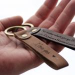 Partner Schlüsselanhänger aus Rindsleder handgemacht 